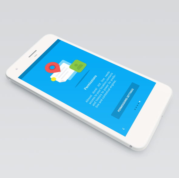Onboarding design with the title 'Onboarding screens'