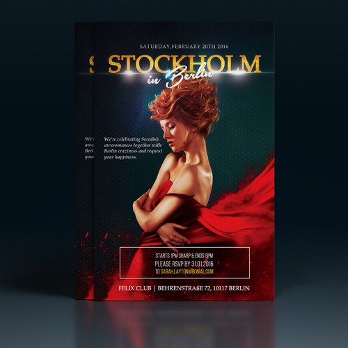 Lady design with the title 'Invite'