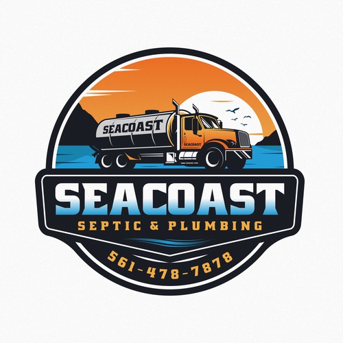 Plumbing logo with the title 'Seatcoast - Septic & Plumbing logo'