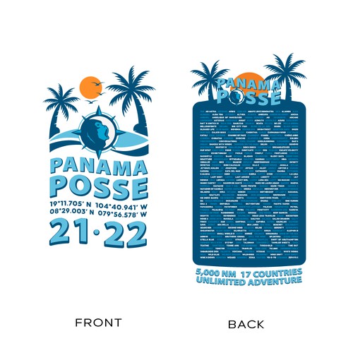 Beachwear design with the title 'T-Shirt Design'