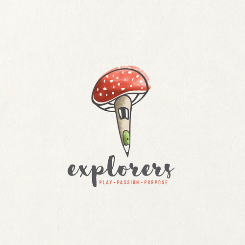 Watercolor brand with the title 'school for the future'