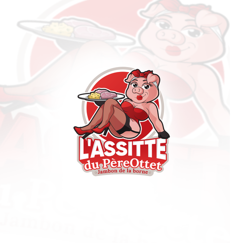 Pin-up girl logo with the title 'L'assitte du PereOttet'