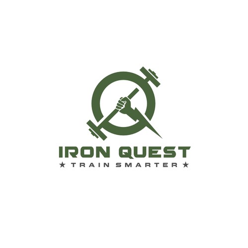 Trainer logo with the title 'Iron Quest Train Smarter Logo'