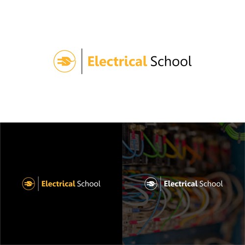 Electricity design with the title 'Simple logo for Electrical School'