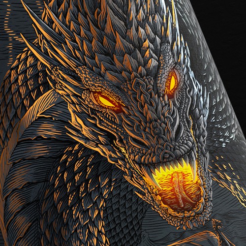 Photoshop label with the title 'DRAKKAR Winter Spiced'