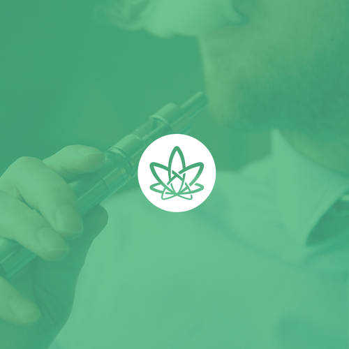 Atom design with the title 'CannaSource Logo Design'