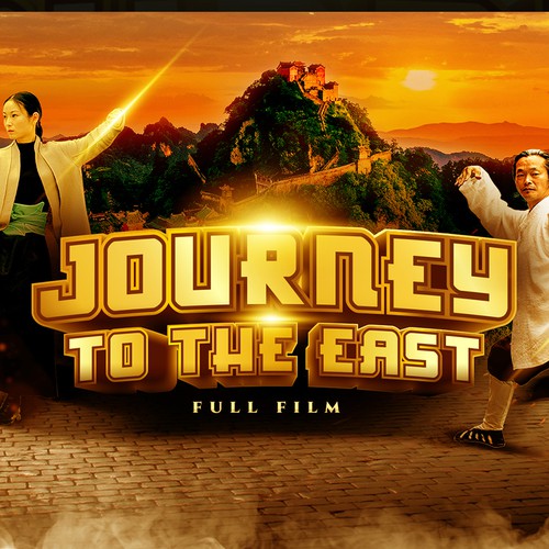 Karate design with the title 'Journey to the east'