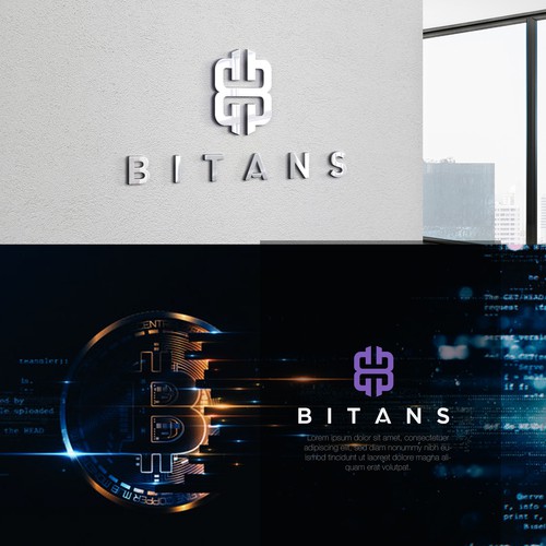 Crypto brand with the title 'BITANS LOGO'