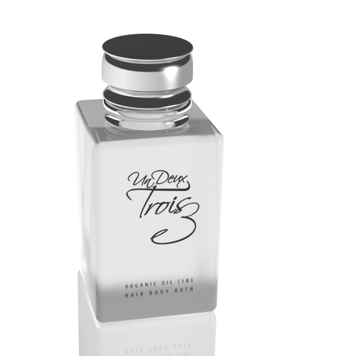 Oil label with the title 'Un Deux Trois - Label'