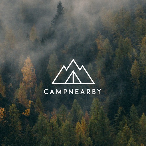 Road trip logo with the title 'Minimal logo for a Camping Website'