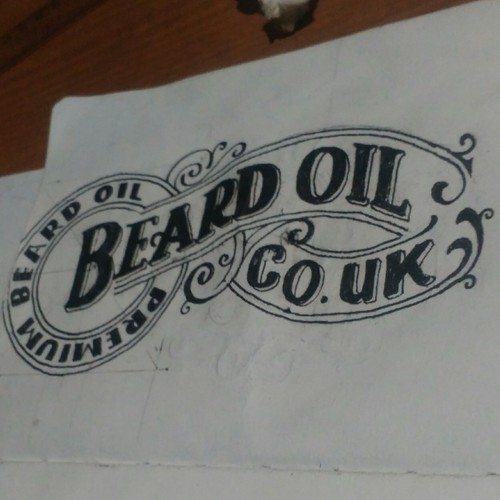 Ornamental logo with the title 'BEARD OIL CO.UK concept logo'