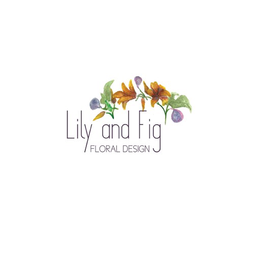 Watercolor brand with the title 'Logo for a floral design shop'