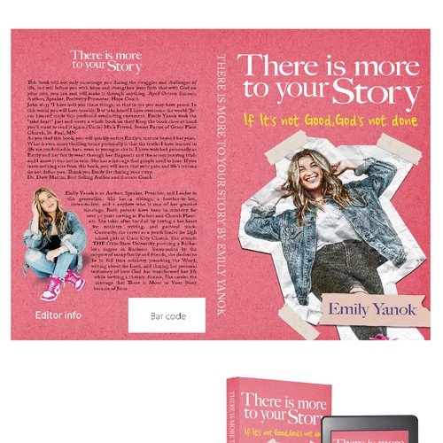 Collage book cover with the title 'cover design for Christian book'