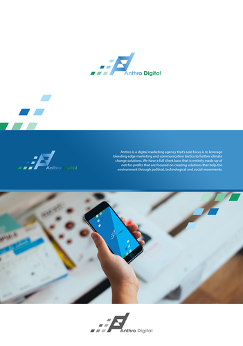 Square brand with the title 'Design the branding package for the company that is going to end the confusion around climate change'