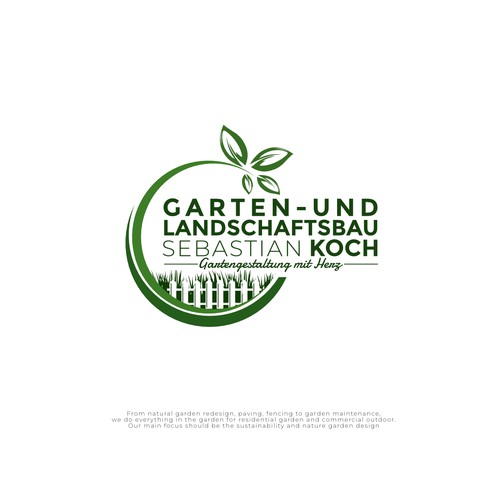 Garden brand with the title 'Logo landscaping company'