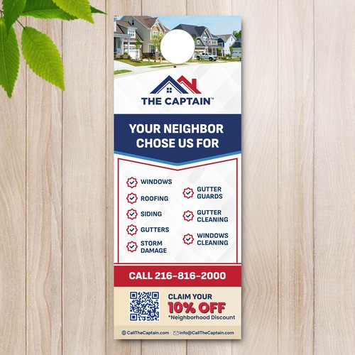 Door hanger design with the title 'Simple Doorhanger Design'