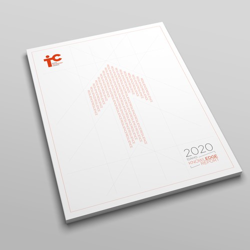 Report cover design with the title 'Cover for the 2020 Idaho Knowledge Report.'