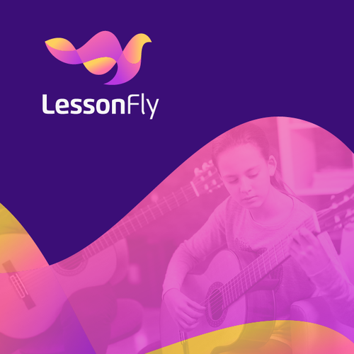 Fly design with the title 'music educational logo.'