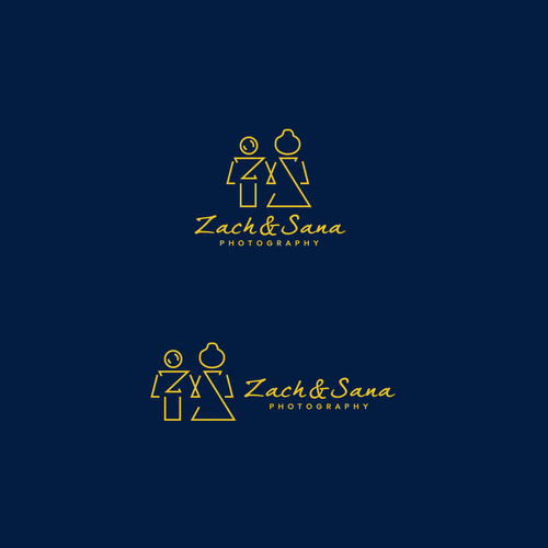 Couple logo with the title 'Wedding photography logo'