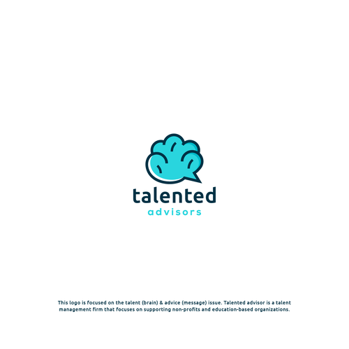 Message design with the title 'Talent Hunter logo for "Talented Advisors"'
