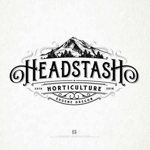 Organic brand with the title 'Headstash horticulture/medical marijuana co from eugene oregon'