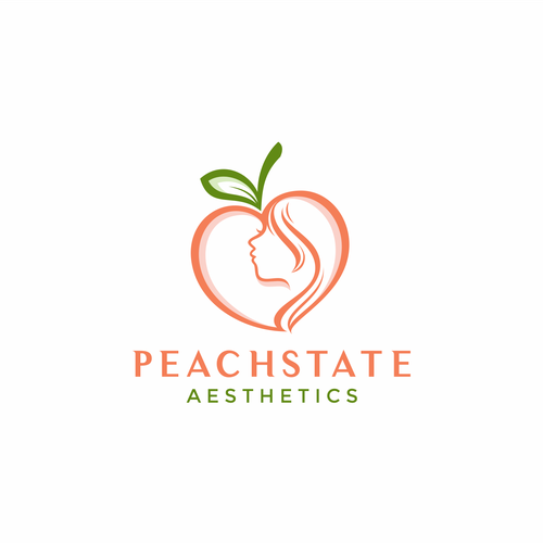 Peach logo with the title 'Logo Concept for aesthetics practice helping women realize their natural beauty.'