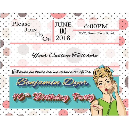 Birthday design with the title 'Birthday Invitation card'