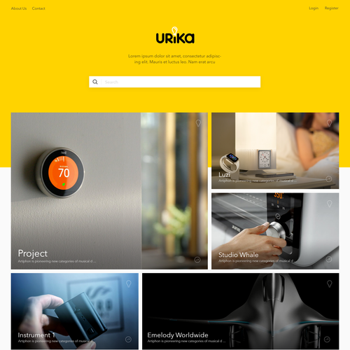 News design with the title 'Urika'
