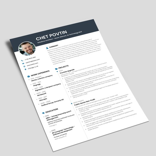 CV design with the title 'Resume Design '