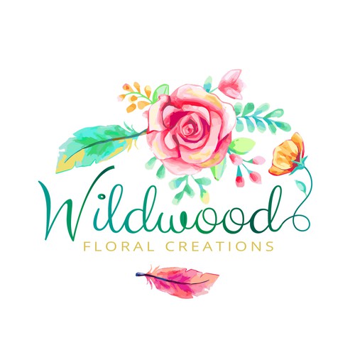 logo with flower design