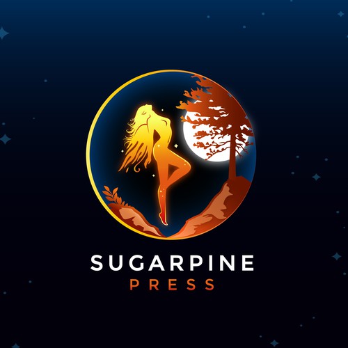 Literature logo with the title 'Sugar Pine Press Logo Illustration'