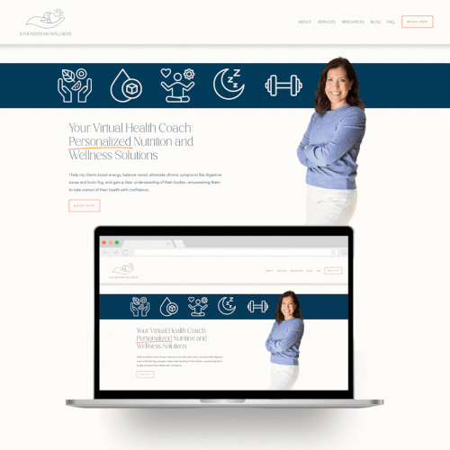 Energetic design with the title 'Nutrition Coach Website'