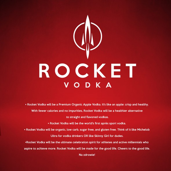 Vodka logo with the title 'Vodka logo design'