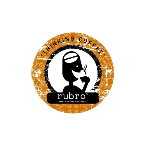 Coaster design with the title 'Packaging design for Rubra'