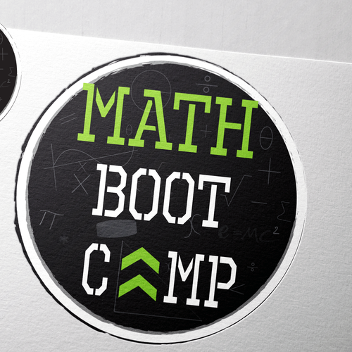 Mathematics logo with the title 'Create a logo for Math Boot Camp, a company founded by educators turned entrepreneurs!'