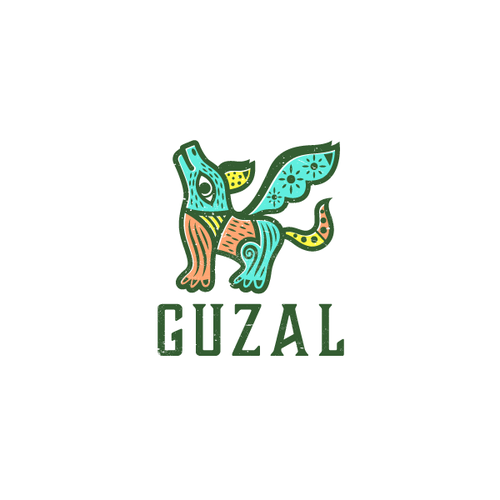Mexican restaurant design with the title 'A Spirit Animal or Alebrijes for Guzal '