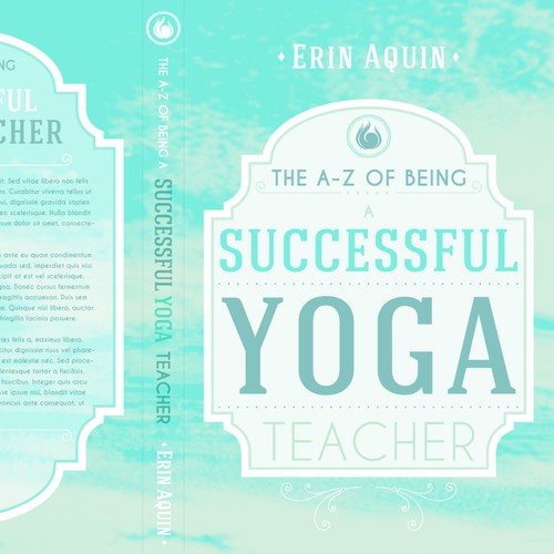 Typography book cover with the title 'Design a Book cover for Aquin Yoga'