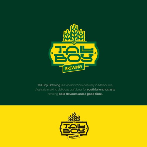 Bespoke logo with the title 'Tall Boy Brewing '