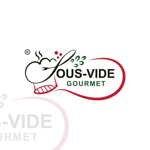Italian cuisine logo with the title 'sous vide  food logo'