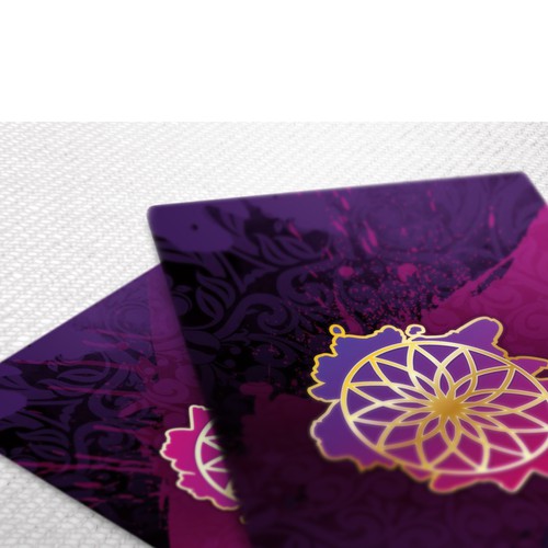 CorelDRAW illustration with the title 'Design an inspiring back-side for a Tarot Card'