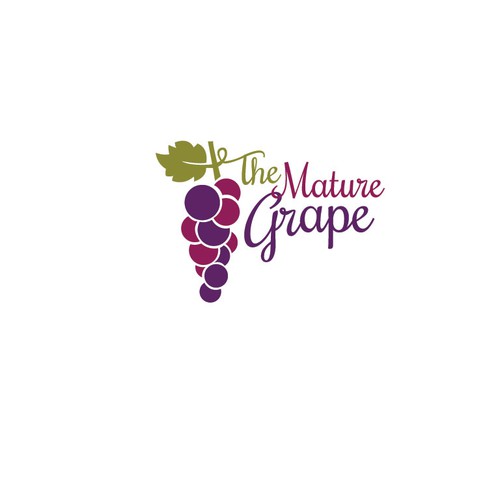 Grape logo with the title 'The Mature Grape'