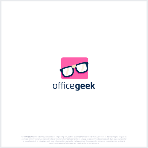 Geek logo with the title 'office geek'