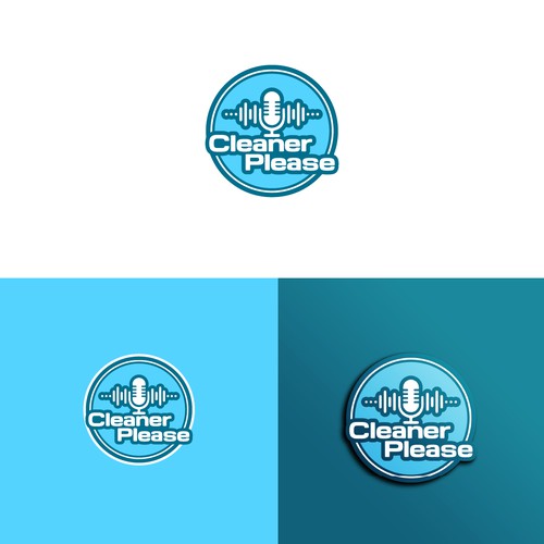 Cleaning company logo with the title 'Cleaner Please Logo Design'