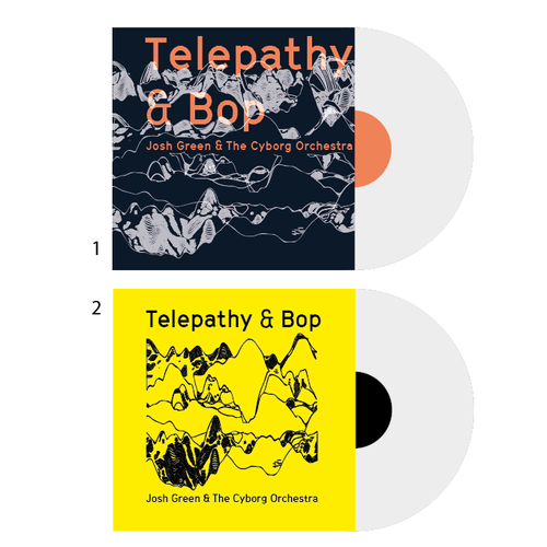 Jazz artwork with the title 'pochette pour un groupe de jazz contemporain'