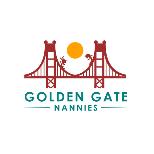 Golden Gate bridge logo with the title 'Golden Gate Nannies'