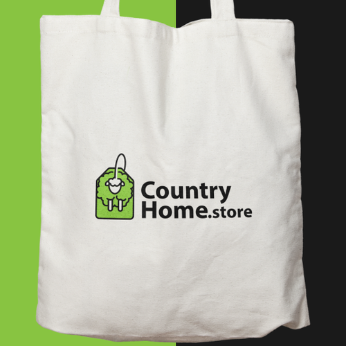 Tag design with the title 'online shop logo'