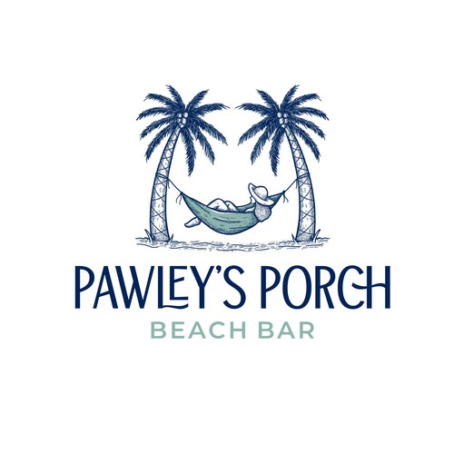 Hand-drawn logo with the title 'Pawle's porch logo'