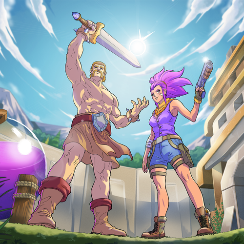 Comics illustration with the title 'clash of clans fan art'