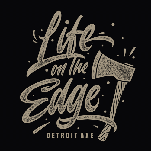 Adventure t-shirt with the title 'Life on the edge'