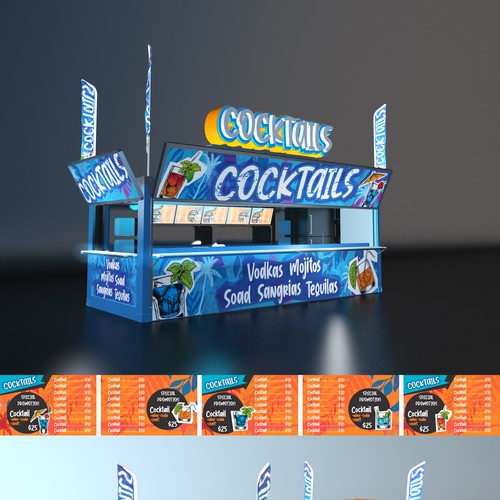 Container design with the title 'COCKTAILS DESIGN'